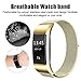 Fitbit Charge 2 Bands Metal, Akale Milanese Loop Stainless Steel Bracelet Smart Watch Strap with Unique Magnet Lock for Fitbit Charge 2 Replacement Wristbands Large Small Gold