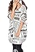 ELLAZHU Women Baggy Newspaper Print Knit Pullover Dress Onesize SZ25