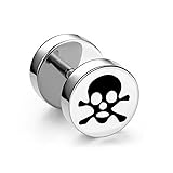 Black Screw Stud Earrings for Men Women Steel