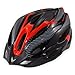 Urparcel Cycling Bicycle Adult Bike Safe Helmet Carbon Hat With Visor 19 Holes Red