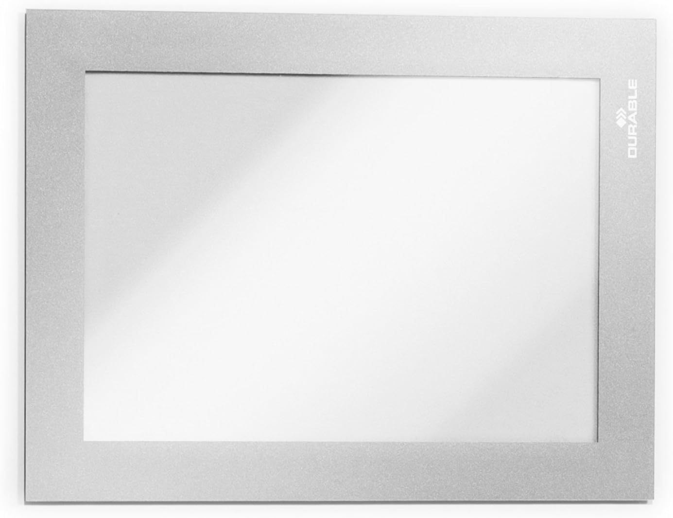 Durable DURAFRAME Self-Adhesive Magnetic Frame | A6 Format In Silver | Pack of 2 Frames | Document Frame for Professional Internal Signage