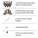 Youngever 16 Pack Essential Oil Glass Bottles, 12 Black Fine Mist Amber Glass Spray Bottles (2 Ounce), 4 Amber Stainless Steel Roller Bottles (0.34 Ounce), 2 Clear Plastic Transfer Pipettes