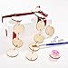 Hicarer Pack of 100 Christmas Wooden Tags with 2 Holes Round Wooden Discs and 100 Pieces S Hook Connectors for Birthday Boards, Chore Boards and Crafts