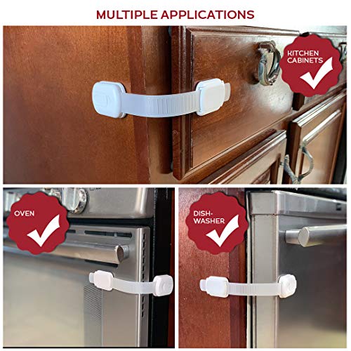 Magnetic Cabinet Locks Child Safety for Drawers and Cabinets - Kitchen Child Proof Cabinet locks - Baby Proofing Safety (6-Pack)