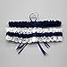 Women Wedding Bridal Legs Garter Set Lace Wedding Garters for Bride Navy Blue
