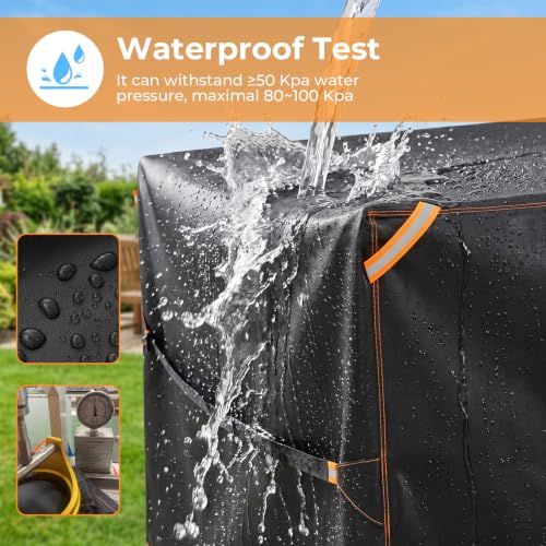 GARPROVM Waterproof Outdoor Furniture Cover, Cover for Outdoor Garden Furniture, 420D Oxford Fabric with Ventilation, Protective Tarpaulin for Table Sofa Outdoor Furniture Sets (250 x 210 x 90 cm)
