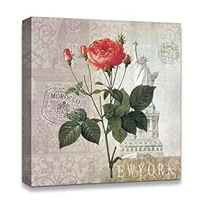 Canvas Wall Art Famous Building Birds/Flowers Pop-up Painting Artwork for Home Prints Framed - 12x12 inches