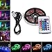 AVAWAY RGB LED Light Strip, USB Powered 5V SMD 5050 Flexible Waterproof TV Back light with 24 Keys Remote Control for TV Background Lighting PC Notebook Home Decoration - 78Inches/2M