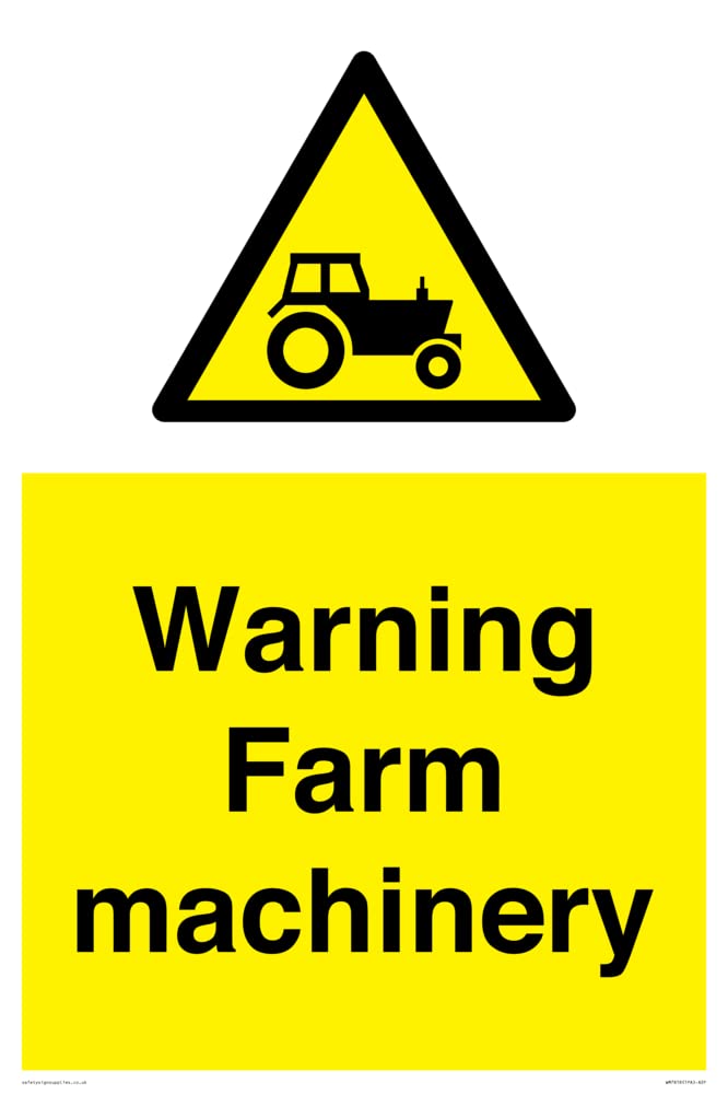 Warning Farm machinery Sign - 400x600mm - A2P