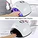 Beyooda Nail Lamp Professional LED UV Nail Dryer for Gel Polish, Smart Auto-sensing with 4 Timer Setting, LCD Display, Memory and Pause Timer Function, White