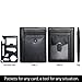 PeerBasics Minimalist Slim RFID-Blocking Men's/Women's Wallet PLUS 11-in-1 Stainless Steel Credit Card Pocket Sized Survival Multi Tool (Space Black)