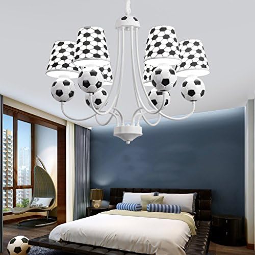 New Creative Football LED Chandelier Personality Boy Bedroom Lamp Fashion Children's Room Hanging Lamps