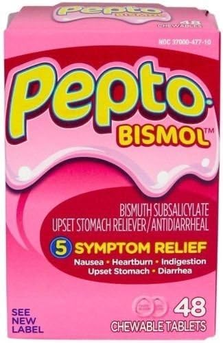 Pepto-Bismol Chewable Tablets, Cherry 48 ea