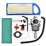 Carbhub 791858 Carburetor for Briggs & Stratton 792358 791858 794572 799727 698620 793224 697190 697141 14hp 15hp 16hp 17hp 17.5 HP 18hp Craftsman Lawn Tractor Mower with Air Fuel Filter