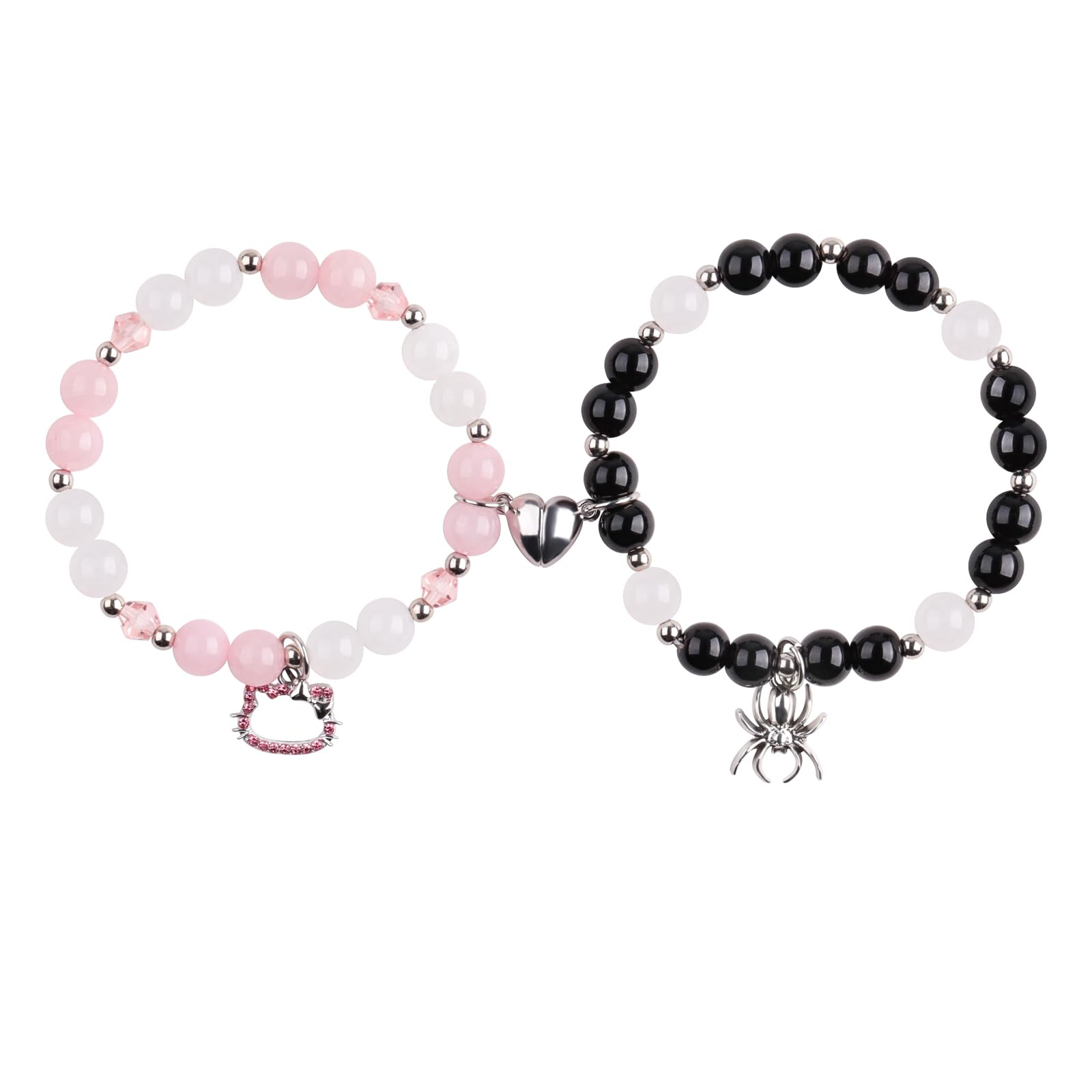 Photo 1 of SINCSEFK Matching Bracelets for Couples Best Friends Matching Spider Kitty Tv Girl Charm Friendship Bracelets Long Distance Relationship Bracelets Birthday Gifts for Women Teen Girls Bestie Gf Bf, 7,