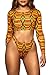 ESONLAR Women's African Kente Printed Cropped Top High Waist 2PCS Swimsuit