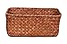 Seagrass Basket Weaved Rectangular Storage Cube Basket Organizer Storage Small Fruit Vegetable Rack Tray Woven Silverware Picnic Basket Decorative Kitchen Waste Hamper Display(Sea Grass Baske S)