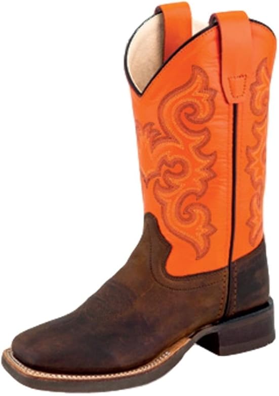 orange western boots