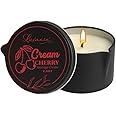 LUXMASA All Natural Soy Wax Warm Body Massage Oil Candle for Relaxation & Skin Care, Home Scented Aromatherapy Candle Gift Set Cream Cherry Scent 2.35 OZ