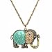Yiwa Women's Elephant Shape Pendant Sweater Chain Necklace