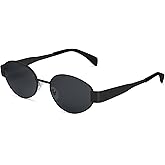 BUTABY Retro Oval Sunglasses for Women Men Designer Trendy Sun Glasses Classic Shades UV400 Protection