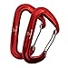 Wise Owl Outfitters Wiregate Carabiner Clip Set 12 KN Heavy Duty, Lightweight Aircraft Grade Aluminum - Great Gear for Hammock Camping - Wise Owl “WiseClips” – Red