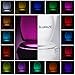 Toilet Night Light - Advanced 16 Color Motion Sensor LED Toilet Bowl Lighted Motion Activated Toilet Color Lights Motion Detection Smart Home Device for Bathroom Lights Internal Memory 5 Stage Dimmer