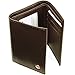 Alpine Swiss Men's Genuine Leather Trifold Wallet Dark Brown