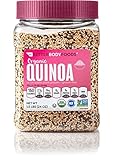 BetterBody Foods Organic Quinoa — Medley of White, Red, and Black Quinoa Grains, Contains All 9 Essential Amino Acids, Complete Plant Protein with 6g of Protein per Serving, 1.5 Pounds