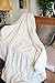 DaDa Bedding Luxury White Roses Faux Fur with Sherpa Backside Fleece Throw Blanket - Super Soft Warm Plush Luxe Solid Toss - 50