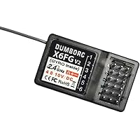 DUMBORC X6FG(Built in Gyro) 6 Channels 2.4GHz RC Receiver for DUMBORC X6/X4/X5 Transmitter RC Car Boat Tank Drifting Car