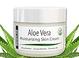 Aloe Vera Dry Skin Cream - Best Remedy Skin Repair Cream by Derma-nu - Organic Treatment for Face & Body - Treatment for Psoriasis and Eczema Therapy - Non-greasy and Fast Absorbing - 4oz