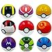 9 Pieces Plastic Super Anime Pokeball Figures Balls for Pokemon With 33 Pokemon Figures In a Set