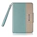 Thankscase Case Compatible for iPad Mini 4, Rotating Case Cover with Wallet and Pocket with Hand Strap with Auto Sleep/Wake Function for iPad Mini 4 2015 (Gold Jade)