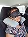 Traveling Pillow Inflatable Blow Up Support Neck Cradle And Eye Mask Set For Sleeping In Airplane Or Car
