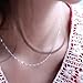 SUBANG 12 pcs Necklace 1.2mm 18 inches 925 Silver Plated Water Ripple Chain Necklace with Lobster Clasps for Jewelry Making