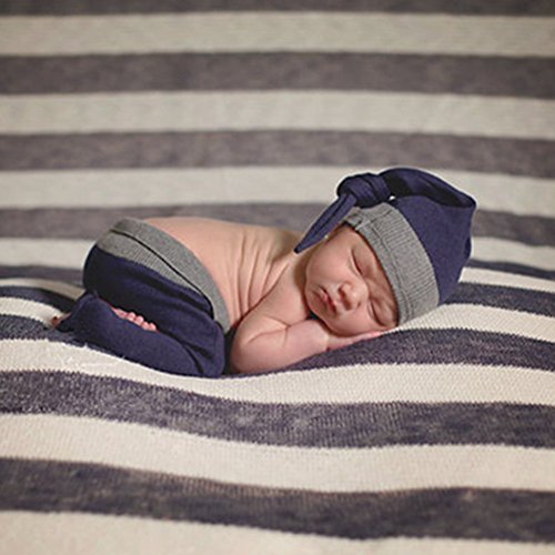 Baby Photography Props Boy Girl Photo Shoot Outfits Newborn Costume Infant Clothes Cotton Hat Pants - Image 2