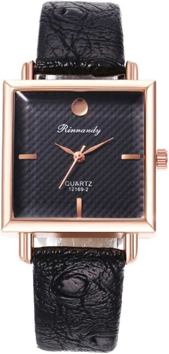 Amazon スクエアヘッドレディース時計ベルトクォーツ時計カジュアル腕時計クォーツ時計ギフトレザー クォーツウォッチ超薄型 防水 アナログクオーツ腕時計 メンズ レディース スポーツ腕時計 ビジネス 電子 腕時計スポーツウォッチ 電子 通勤 通学 レディース腕時計