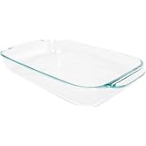 Pyrex Basics 2 Quart Glass Oblong Baking Dish, Clear 11.1 in. x 7.1 in. x 1.7 in.
