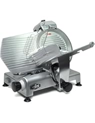 KWS MS-12NS Premium Commercial 420w Electric Meat Slicer 12-Inch Stainless Steel Blade, Frozen Meat/Cheese/Food Slicer Low Noises Commercial and Home Use