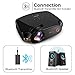 RAGU Z498 Mini Projector, 2019 Upgraded Full HD 1080P 180″ Display Supported, 50,000 Hrs Home Movie Projector for PC/MAC/DVD/TV/Xbox/Movies/Games/Smartphone with HDMI/VGA/USB/AV/SD (Black)thumb 1