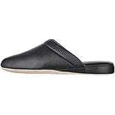 PAMIR Mens Premium textured Leather House Slippers with Memory Foam