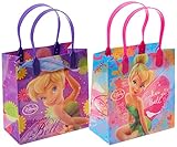 Disney Tinkerbell Reusable Premium Party Favor Goodie Small Gift Bags 12 (12 Bags)