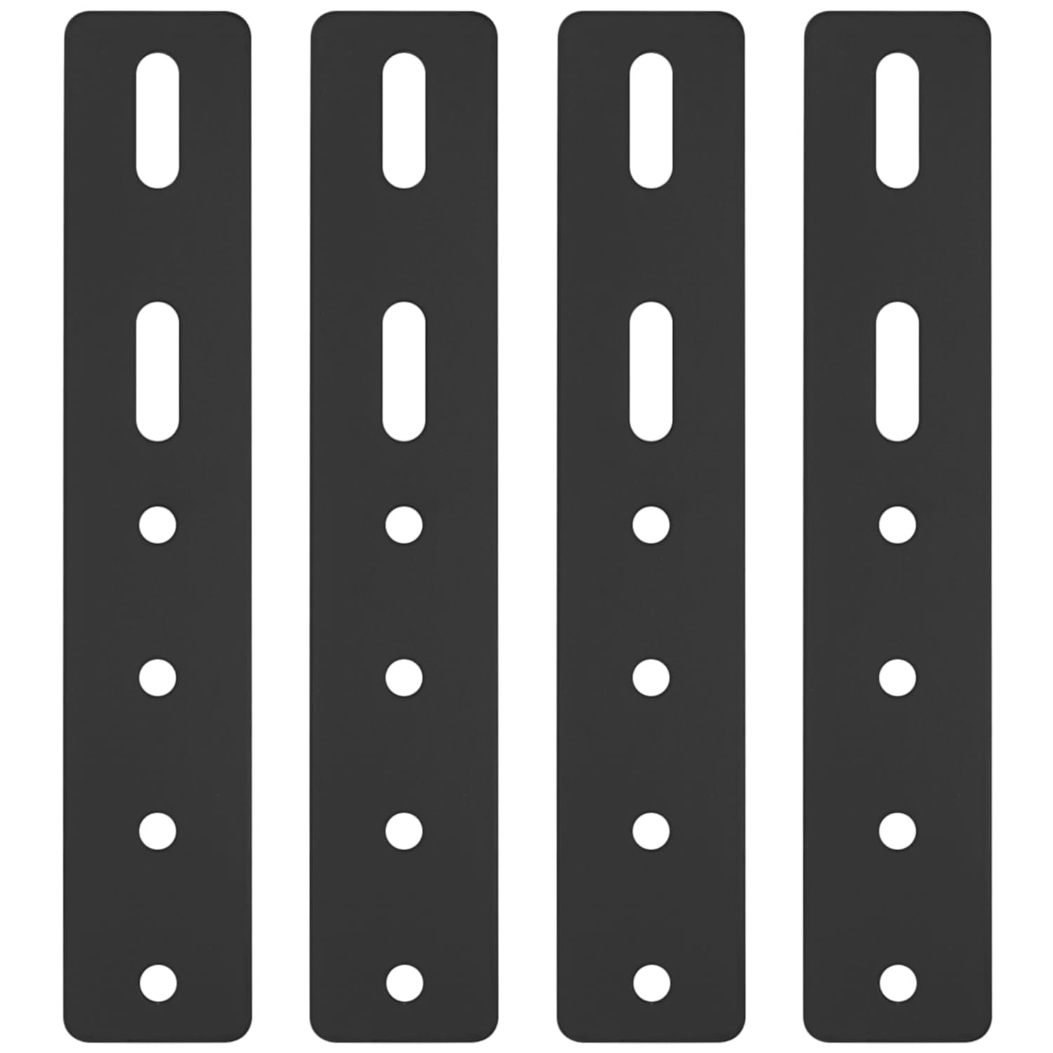 4 Pcs Heavy Duty Perforated Brackets - 4 Holes & 2 Slots Metal Mending Plates for Timber Fixing Repair, 7.87x1.4/200x36mm