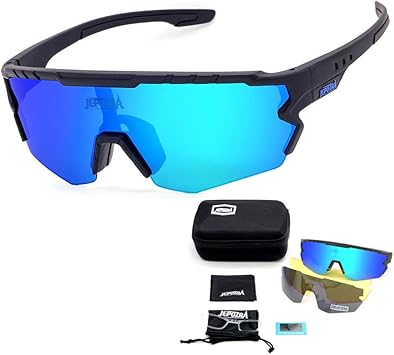 Gafas de Sol Deportivas Gafas Ciclismo Polarizadas con 3 Lentes ...
