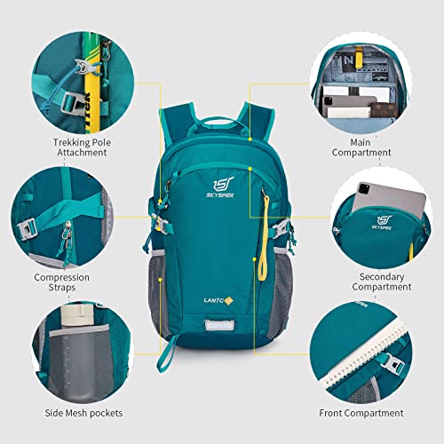SKYSPER LANTC 20 Lightweight Hiking Backpack, 20 l, Small Rucksack with Back Ventilation, Trekking Backpack Made of Breathable 3D Air Mesh, Polyester, Camping, Outdoor, Hiking Backpack | Trekking backpack made of breathable 3D air mesh polyester hiking day trips travel camping outdoors