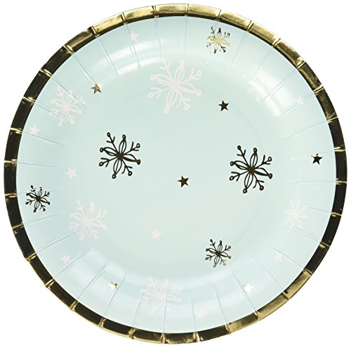 C.R. Gibson 8 Count Decorative Paper Lunch/Dessert Plates, Easy Clean Up, Measures 7.75