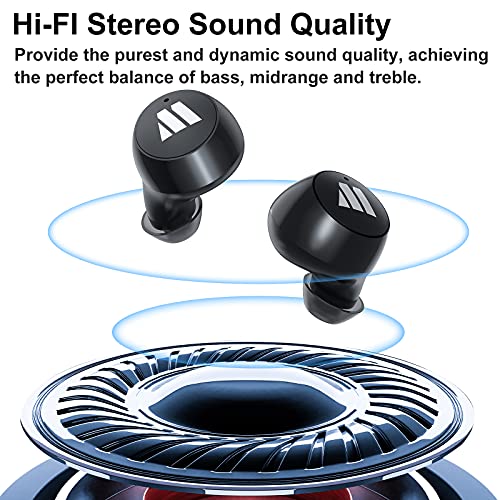 Wireless Earbuds, WSHDZ S22 Upgraded Bluetooth Deep Bass Sound Headphones, IPX8 Waterproof