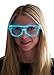 Neon Nightlife Aqua Frame/Clear Lens Light Up Glasses