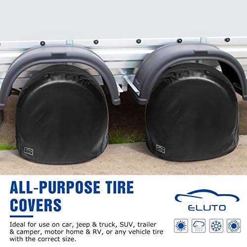 ELUTO Tire Covers for RV Wheel Covers Set of 4 Waterproof UV Sun Tough